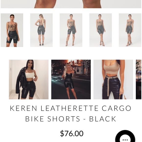 Meshki leather biker shorts - Picture 2 of 5